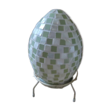 Green mosaic glass egg lamp night light