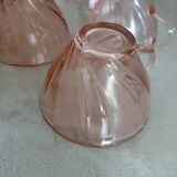 Set of 9 pink Vereco cups