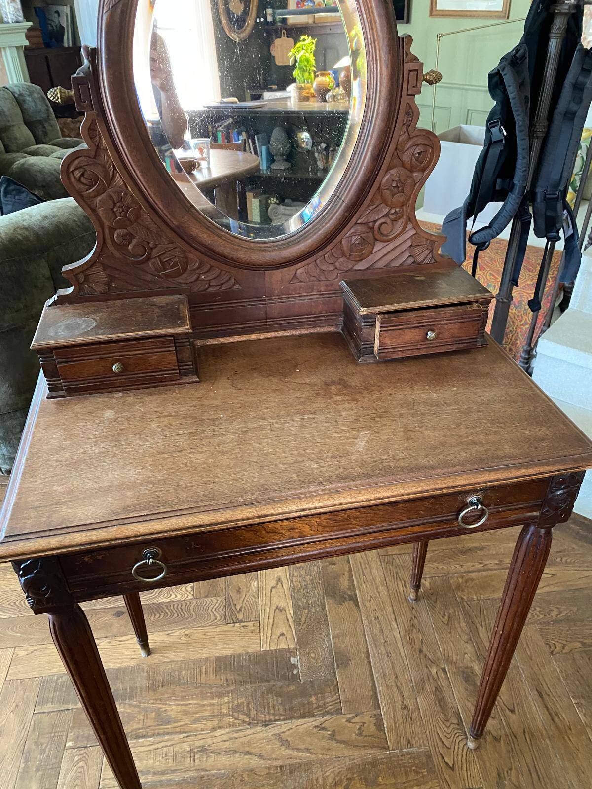Antique carved wooden dresser – Henri II / neo-Renaissance style