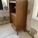 Meuble de rangement secrétaire chêne années 60