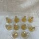 10 amber stemmed glasses 1980