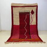 Moroccan handwoven wool rug 3x2 m