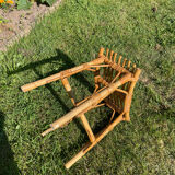 Vintage gondola rattan stool 1960