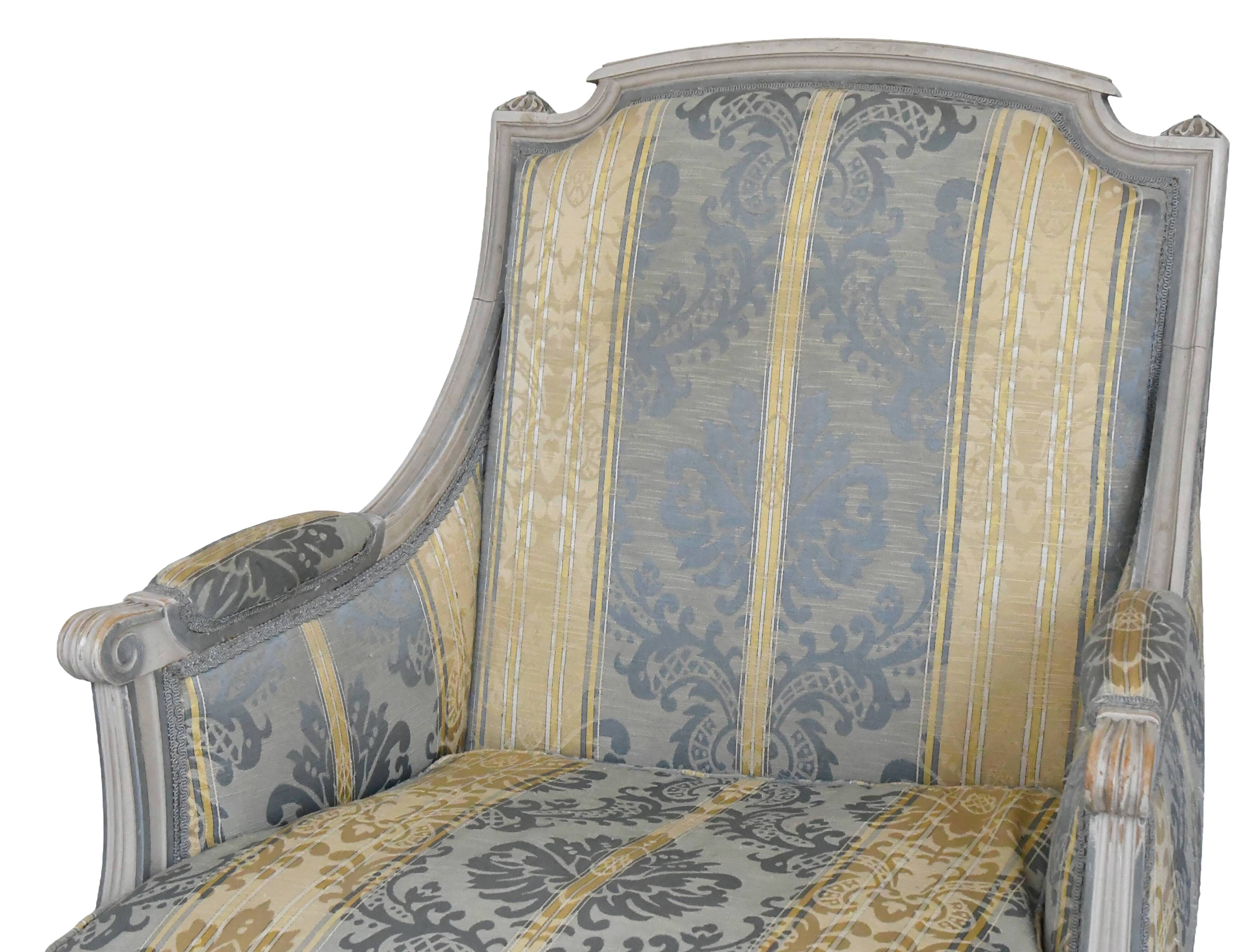 Set of 4 Louis XVI style bergère armchairs