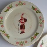 4 plates in old earthenware