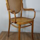 Fauteuil assise et dossier en cannage étiquette de Thonet ref sl02