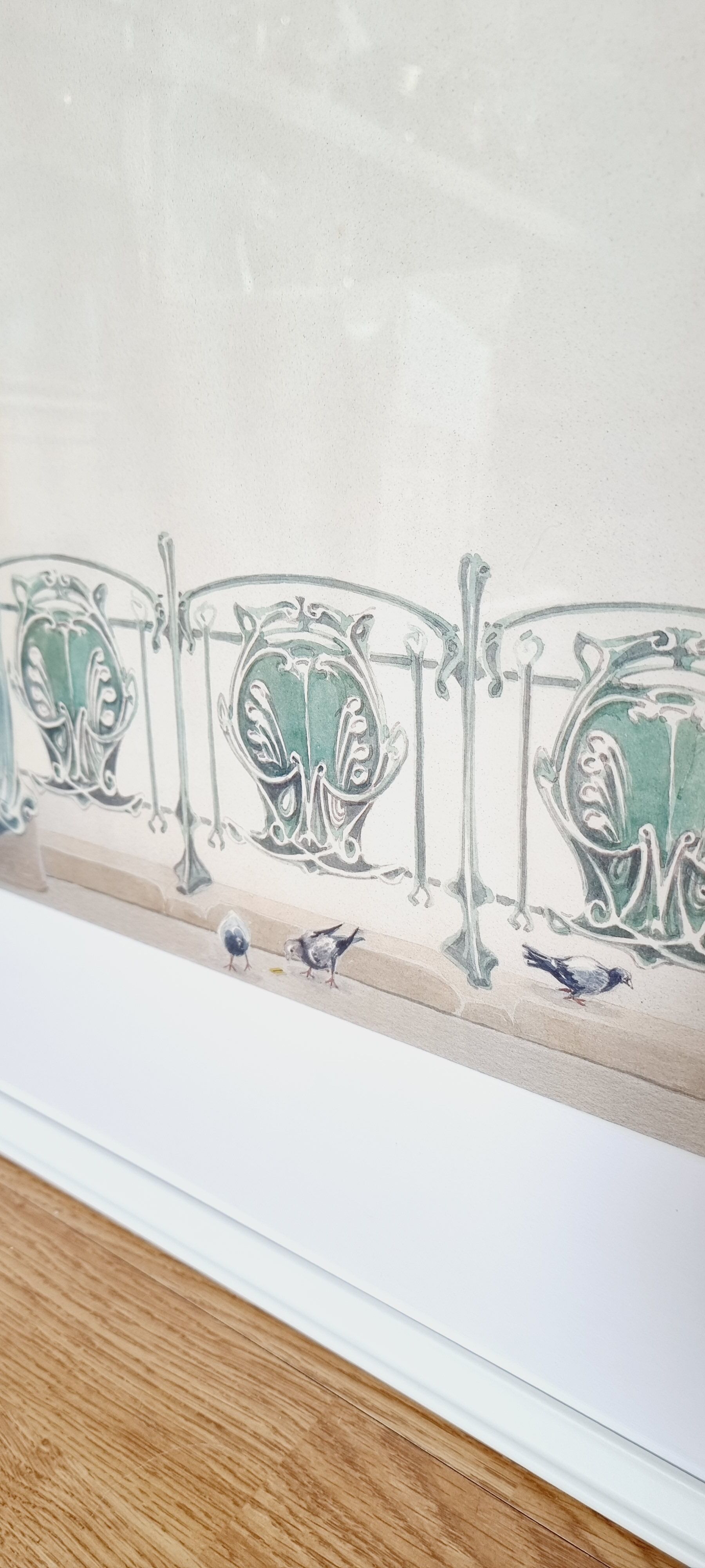 Impression d'Art Haute Qualité Aquarelle Célèbre Métro Paris