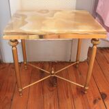 Small table/end table brass marble