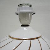 Ceramic lamp white and gold Italian design 70s / 80s