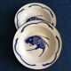 Set of 2 hollow plates enamelled white vintage basins