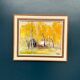 Original Swedish Oil on Canvas – "Houses and Trees in Autumn" by Pia H. Campbell