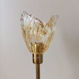 Amber and citrine draped globe table lamp dlg Murano