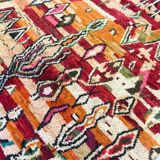 Moroccan Berber rug Boujaad red with colorful patterns 4,04x3m