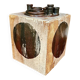 Brutalist ceramic art cube vase by Annette Merkenthaler, Germany 1960s