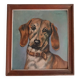 Tableau ancien portrait chien