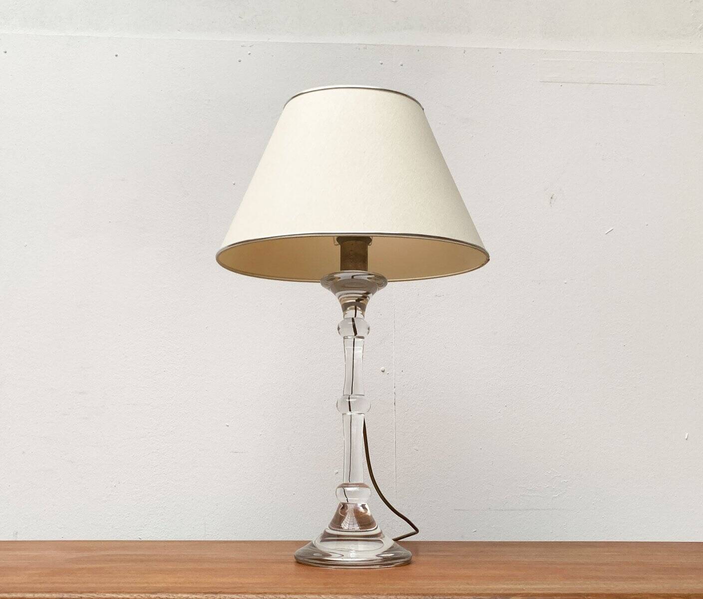 Mid-century German Tiffany glass table lamp by Ingo Maurer, 1960s.