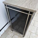 Commode Art Déco à 9 Tiroirs En Laque Et Bronze Nickelé