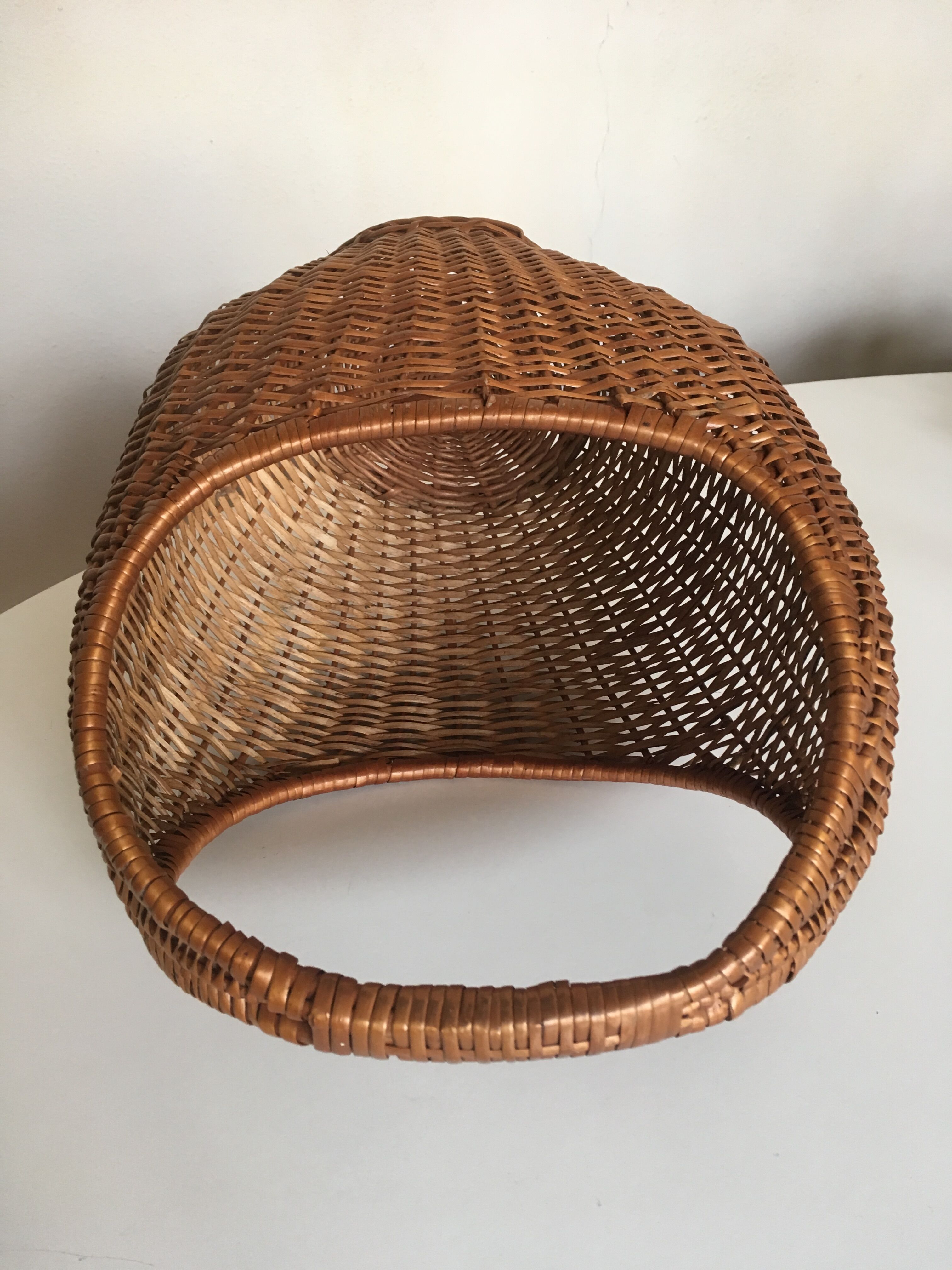 Wicker basket 1960s 45cm
