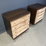 Paire de commodes italiennes vintage, années 1970