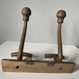 Wooden wall coat rack circa 1900