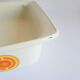 Rectangular oven dish orange patterns seventies Pyroflam electro vintage