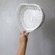 Vintage heart-shaped rattan empty pocket