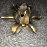 Vintage flower golden metal sconce