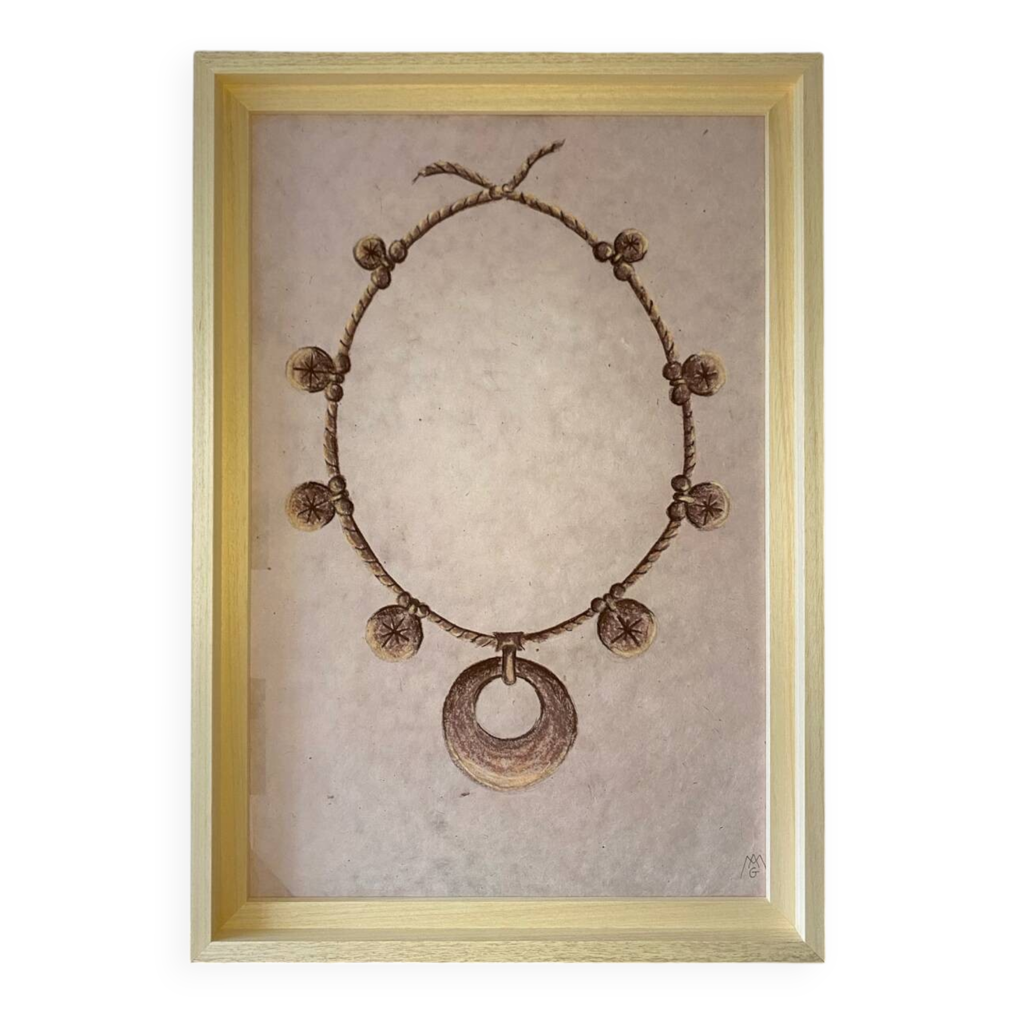 Contemporary painting "Berber Necklace 1", 2023