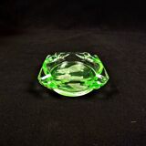 Cendrier style Art Déco en ouraline en verre gravé chiens Scottish Terrier