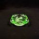 Art Deco style ashtray in uraline glass engraved with Scottish Terrier dogs