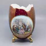 Burgundy tripod vase romantic illustration