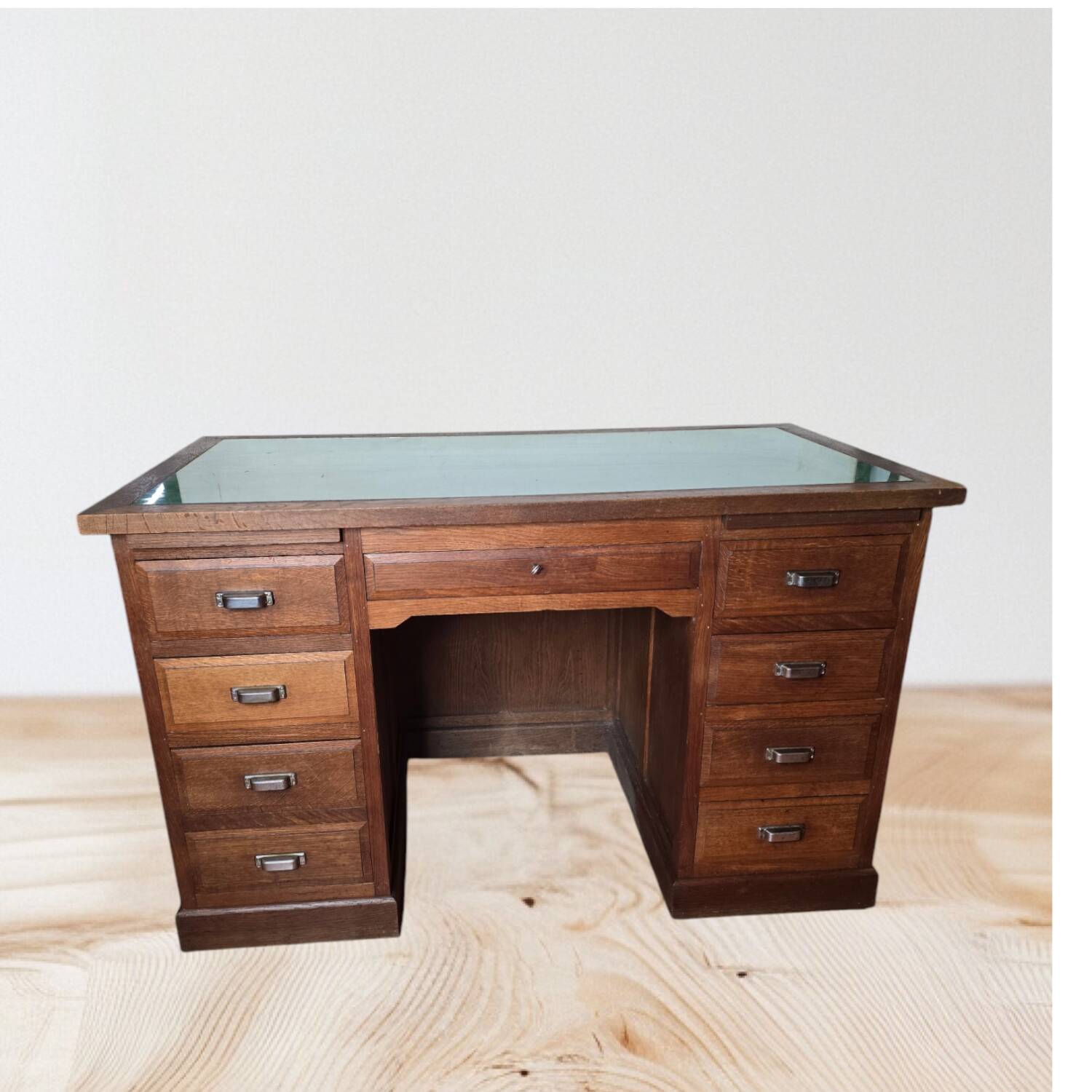 Solid oak minister's desk