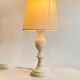 Vintage White-Cream Lacquered WOOD LAMP