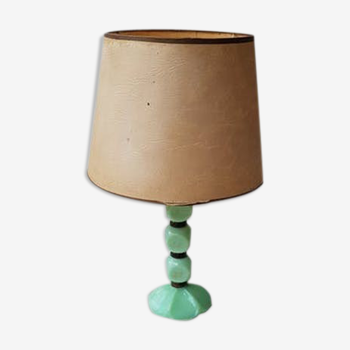 Lampe de chevet en opaline verte