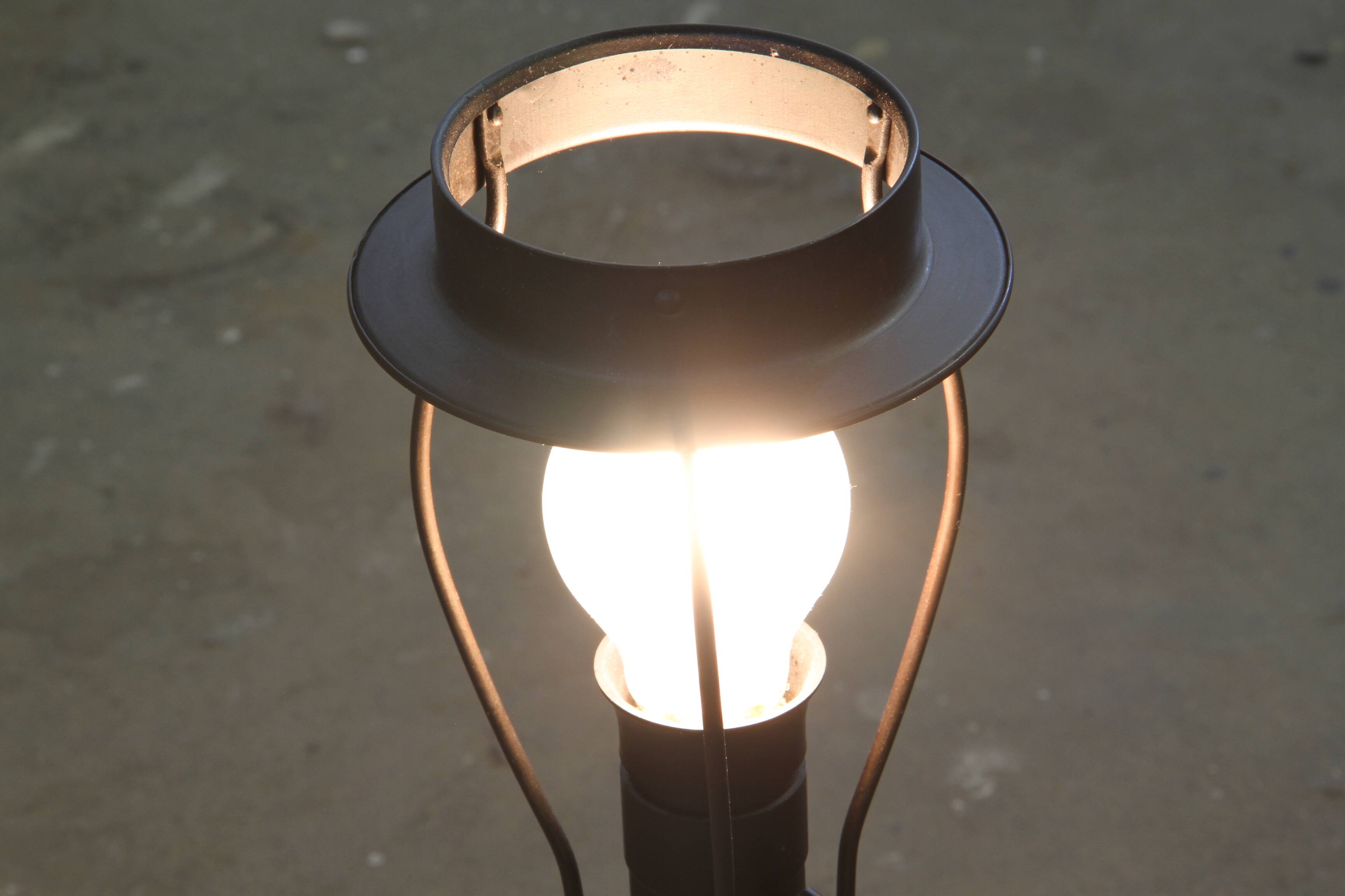 Vintage 1920s Danish table lamp in the style of Just Andersen Diskometal design