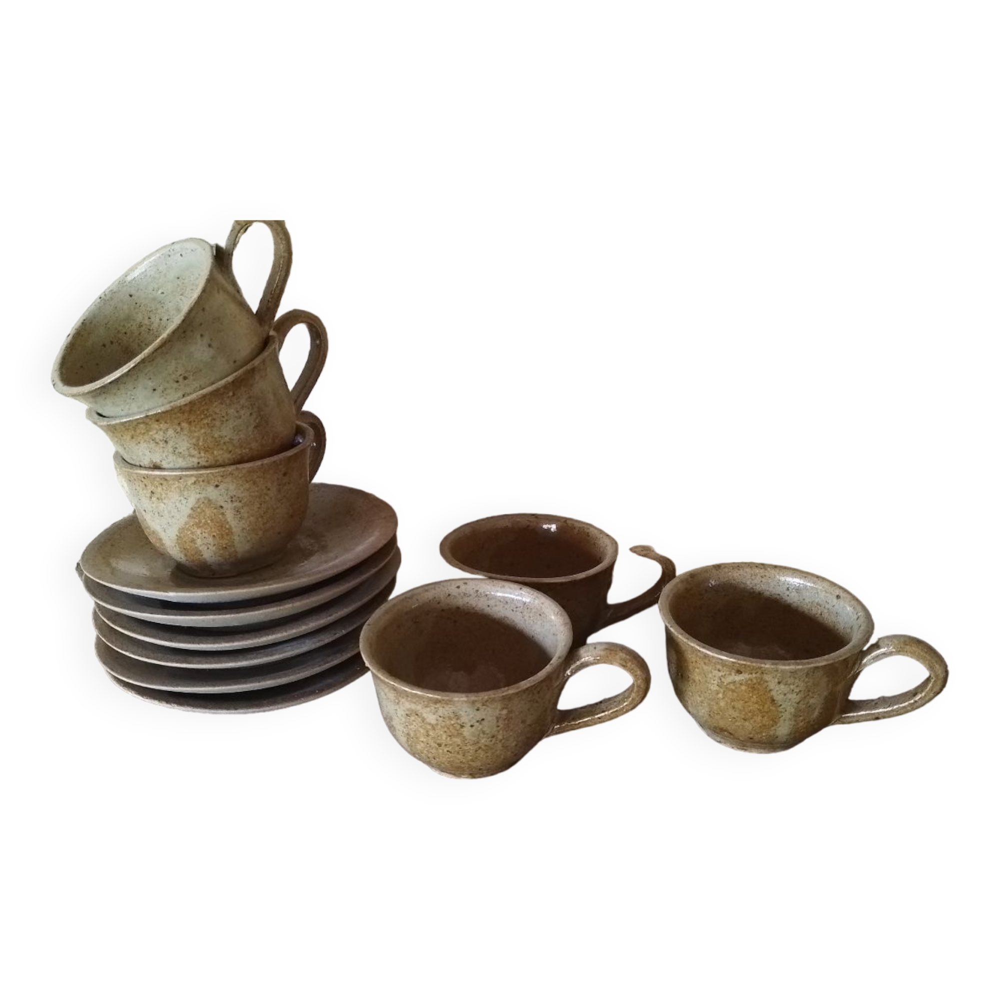 Vintage stoneware coffee mugs
