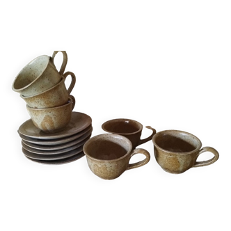 Vintage stoneware coffee mugs