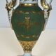 Pair of Empire Style Porcelain Vases, Decorated with Swans and Bundles