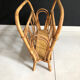Vintage rattan magazine holder