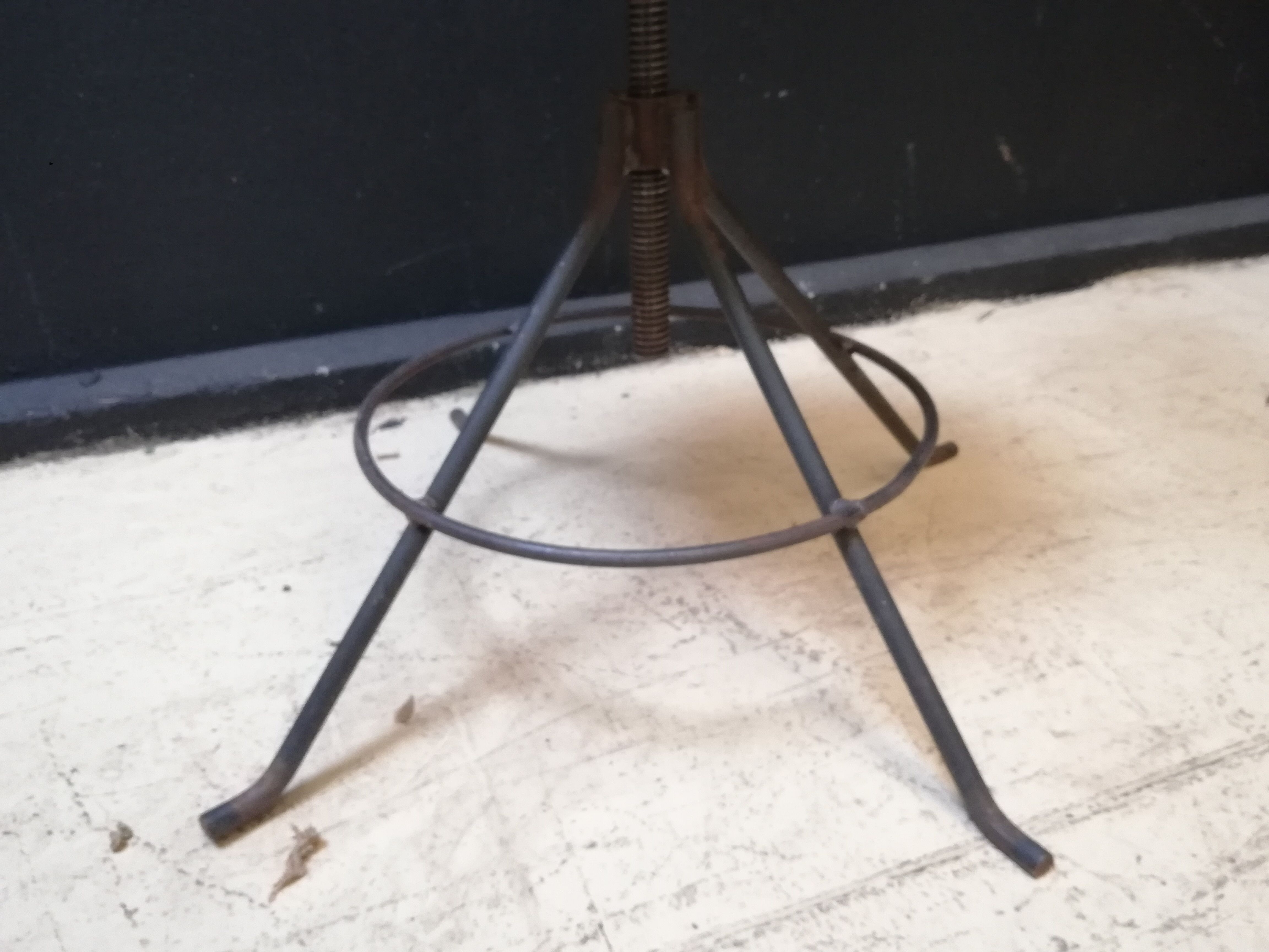 Industrial swivel chair wood and metal