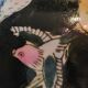 Vintage Asian/Chinese baluster vase, glazed ceramic - floral motifs/Exotic birds