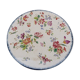 Large old dish in faience Longchamp iron earth Chevrefeuille Flowers