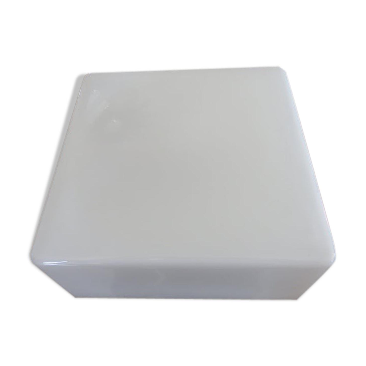 Square ceiling in 1960s white opaline