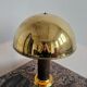 Pair of Mid Century Modern table lamps in brass and leather 1960