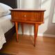 Pair of vintage bedside tables from the 1950s/60s in mahogany – tapered brass legs.