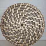 Porte bouteille de table rotin et bambou