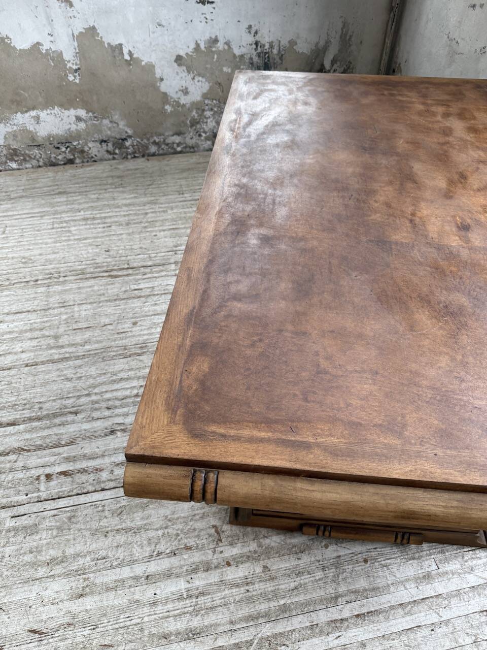 Table de repas chêne 1940 Dudouyt 240cm