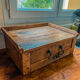 Olive wood storage cabinet