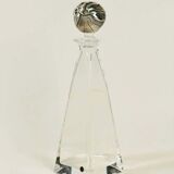 Glass and silver carafe by Ottaviani, Italy, 1970s