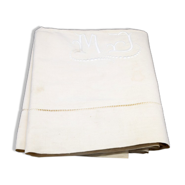 Drap ancien métis et lin XIXe
